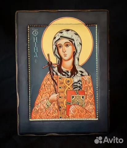 Икона деревянная " Святая Нина" — красивый подарок