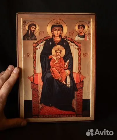 Подарочная икона "Богоматерь на престоле"