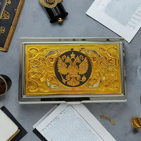 Ручная работа: Визитница «Герб РФ» №8