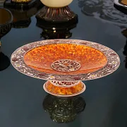 Сувенирное блюдо из янтаря — красивый подарок — фотография 1