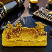 Подарочная пепельница "Катюша". Позолоченная — фотография 1