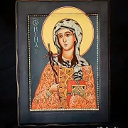 Икона деревянная " Святая Нина" — красивый подарок — фотография 1