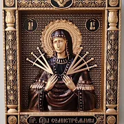 Подарочная икона резная Семистрельная — фотография 4