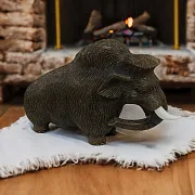Подарочная каменная скульптура «Мамонт» из кальцита — фотография 1