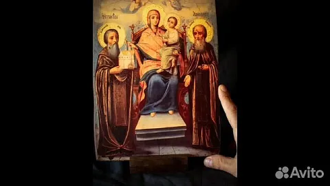Подарочная икона Богоматери "Домостроительница" +подставка