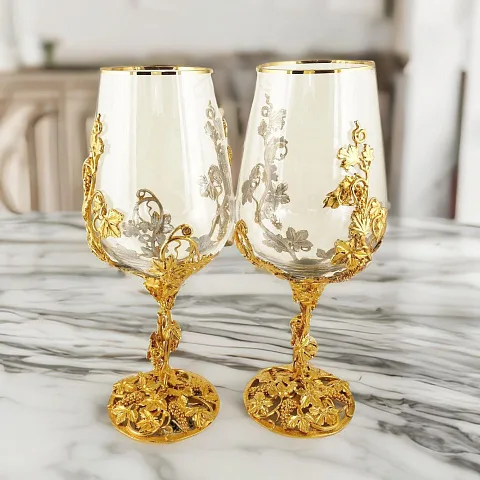 Винная пара "Виноград". Позолота — необычный подарок