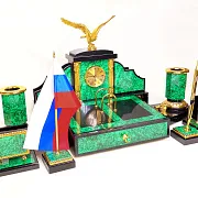 На память: Письменный набор из малахита "Орел". Златоуст — фотография 7