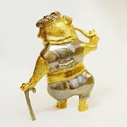 Статуэтка «Бульдог с тростью» с позолотой — оригинальный подарок — фотография 4