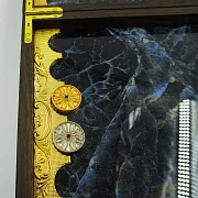 Деревянные нарды «Лазурит №2» с позолоченной златоустовской гравюрой — необычный подарок — фотография 3