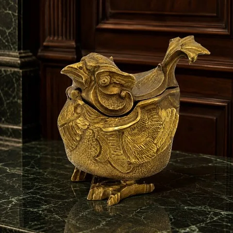 Бронзовая шкатулка «Курица» — оригинальный подарок