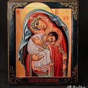 Подарочная богоматерь "Защитница сирых и убогих" Икона дерево — фотография 3