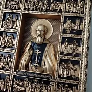Резная Икона Сергий Радонежский — оригинальный подарок — фотография 9