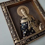 На память: Резная икона Священномученик Евгений — фотография 5