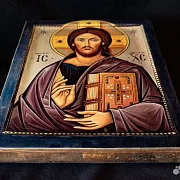 Икона " Спас Синайский" Ручная работа — оригинальный подарок — фотография 4