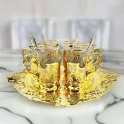 Чайный набор на шесть персон. Златоуст — красивый подарок — фотография 1