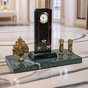 Ручная работа: Часы «Погон» с гербом МЧС и подставками — фотография 1