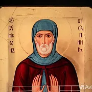 Икона деревянная "Святой Симеон Столпник" — красивый подарок — фотография 4