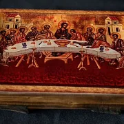 Икона "Тайная вечеря" 15*12 см — необычный подарок — фотография 3