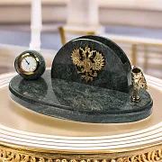 Часы «Престиж» с визитницей и подставкой — красивый подарок — фотография 1