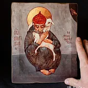 Подарочная икона Спиридона Тримифунтского 25*20 см — фотография 1