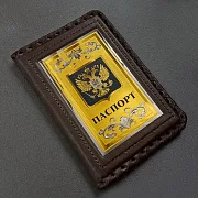 На память: Кожаная обложка на паспорт «Гражданин» — фотография 3