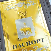 Обложка на паспорт из кожи «Герб Пермского края» — необычный подарок — фотография 4