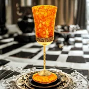 Бокал для вина из камня (янтарь) — красивый подарок — фотография 1