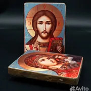 Венчальная пара. Казанская Богоматерь и Спас Вседе — красивый подарок — фотография 3