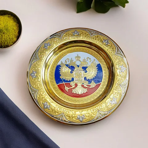 Сувенирная тарелка "Триколор". Златоуст — красивый подарок