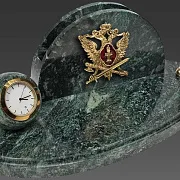 Подарочные часы «Престиж» с гербом УИС и подставками — фотография 2
