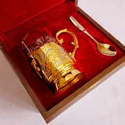 Латунный подстаканник «Хоккей» — красивый подарок — фотография 6